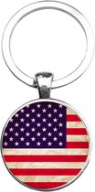 Sleutelhanger Glas - Vlag USA