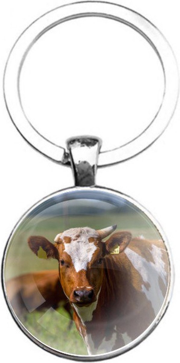 Sleutelhanger Glas - Koe