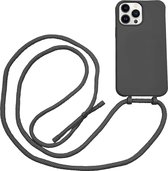 Høyde - Geschikt voor iPhone 13 Pro - Telefoonhoes met koord - Zwart