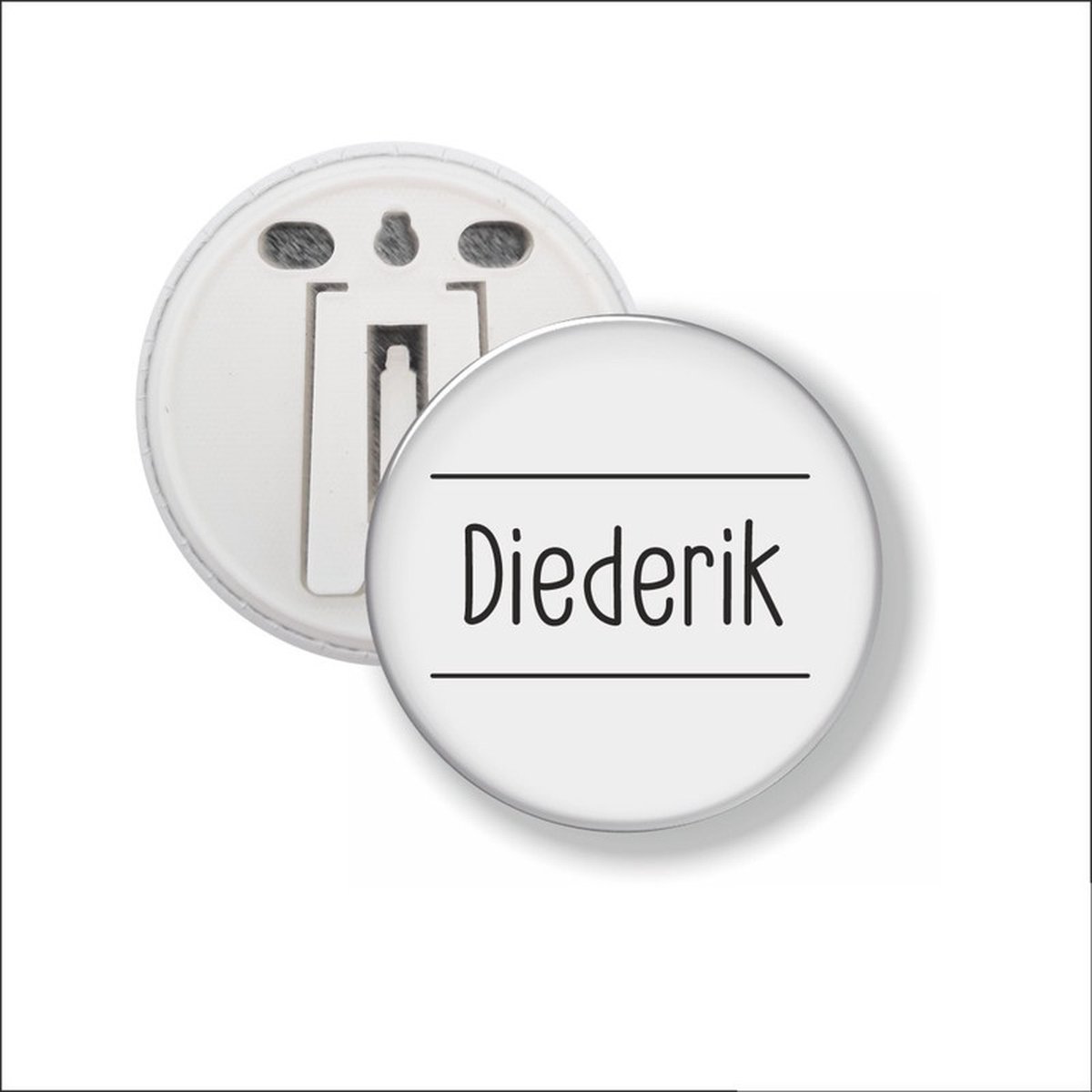 Button Met Clip 58 MM - Diederik