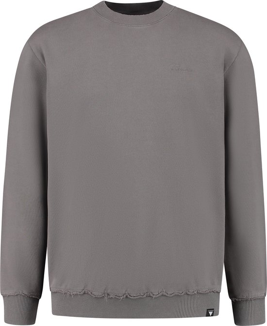 Purewhite - Heren Regular Fit Sweater - Grijs - Maat L