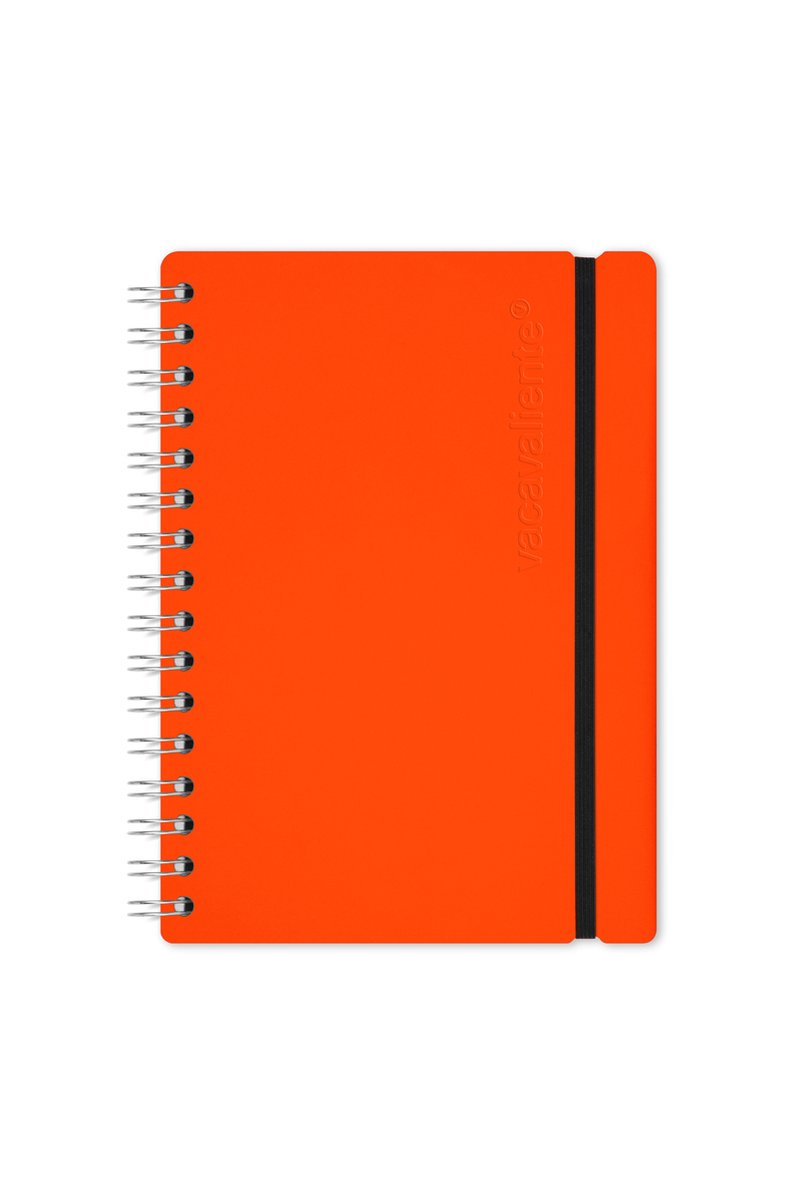 Vacavaliente - Studio Notitieboek A5 - Gerecycled Leer - Oranje