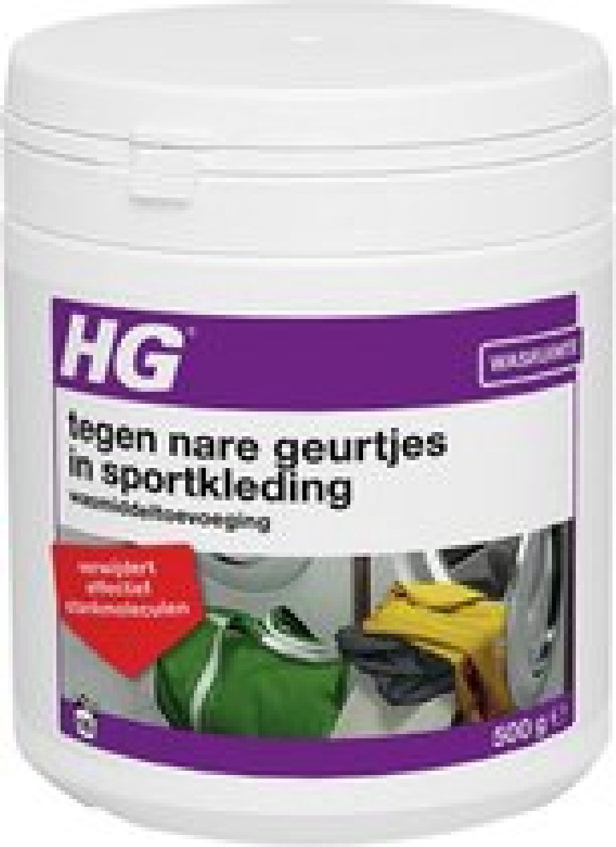 Goedkoopste HG tegen nare geurtjes in sportkleding wasmiddeltoevoeging - 500gr - ook bruikbaar voor handdoeken en andere kleding - elimineert 100 stankmoleculen - biologisch afbreekbaar
