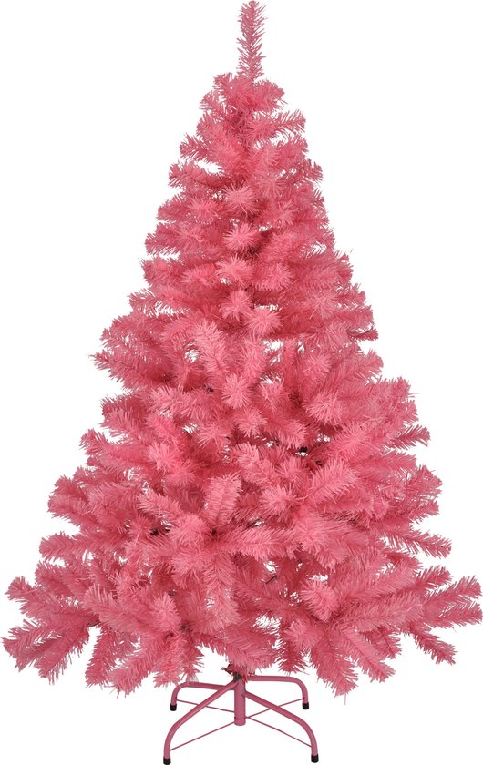 Kunstkerstboom/kunstboom - roze - met anti-slip - 120 cm