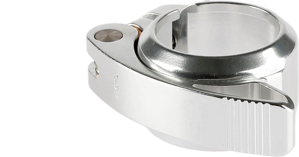 Mirage Zadelpenklem met snelspanner - 38.5mm - zilver - met flens - voor diverse fietsen