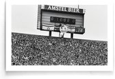 Walljar - Poster Feyenoord - Voetbal - Amsterdam - Eredivisie - Zwart wit - Poster Ajax - Voetbal - Amsterdam - Eredivisie - Zwart wit - AFC Ajax - Feyenoord '83 - 20 x 30 cm - 20 x 30 cm - Zwart wit poster