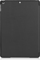 Hoes Geschikt voor iPad 10.2 2021 Hoes Tri-fold Tablet Hoesje Case - Hoesje Geschikt voor iPad 9 Hoesje Hardcover Bookcase - Zwart