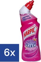 Harpic - Active Fresh Roze Bloesem - Toiletreiniger - 6 x 750ml