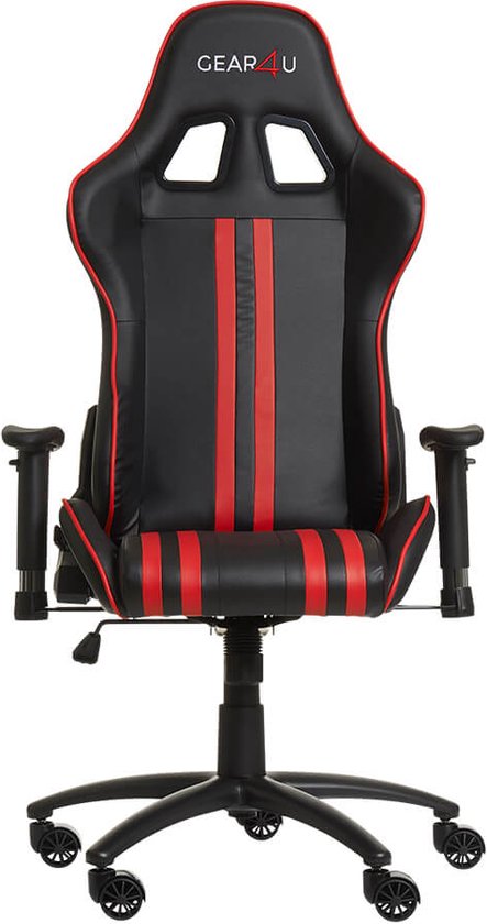 Gear4U Elite gaming stoel - gamestoel / game stoel - zwart / rood | bol.com