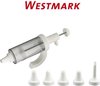 Westmark Garneerspuit - 18 cl - 6-delig - Wit