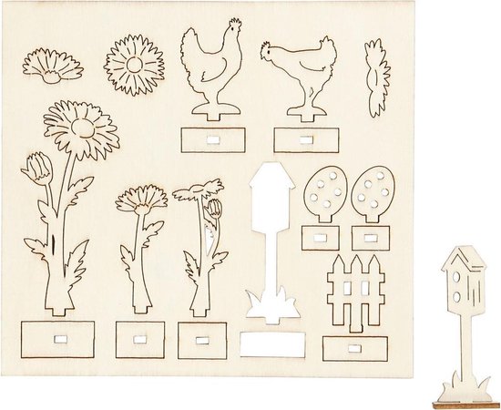 Bol Com Diy Houten Figuren L 15 5 Cm B 17 Cm 1 Doos