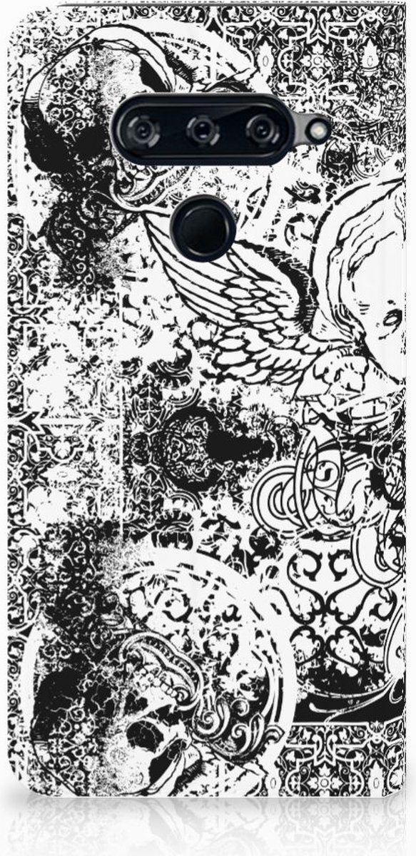 Mobiel BookCase LG V40 Thinq Skulls Angel