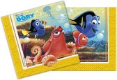 60x Finding Dory themafeest servetten Disney 33 x 33 cm papier - Kinderfeestje papieren wegwerp tafeldecoraties