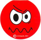 Lg-imports Memoblok Smiley 8 Cm Rood