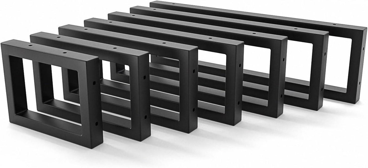 Wastafelhouder - Opzetwastafel drager - Badkamer organiseren - Zijdematte poedercoating - 15 cm hoog - Zwart