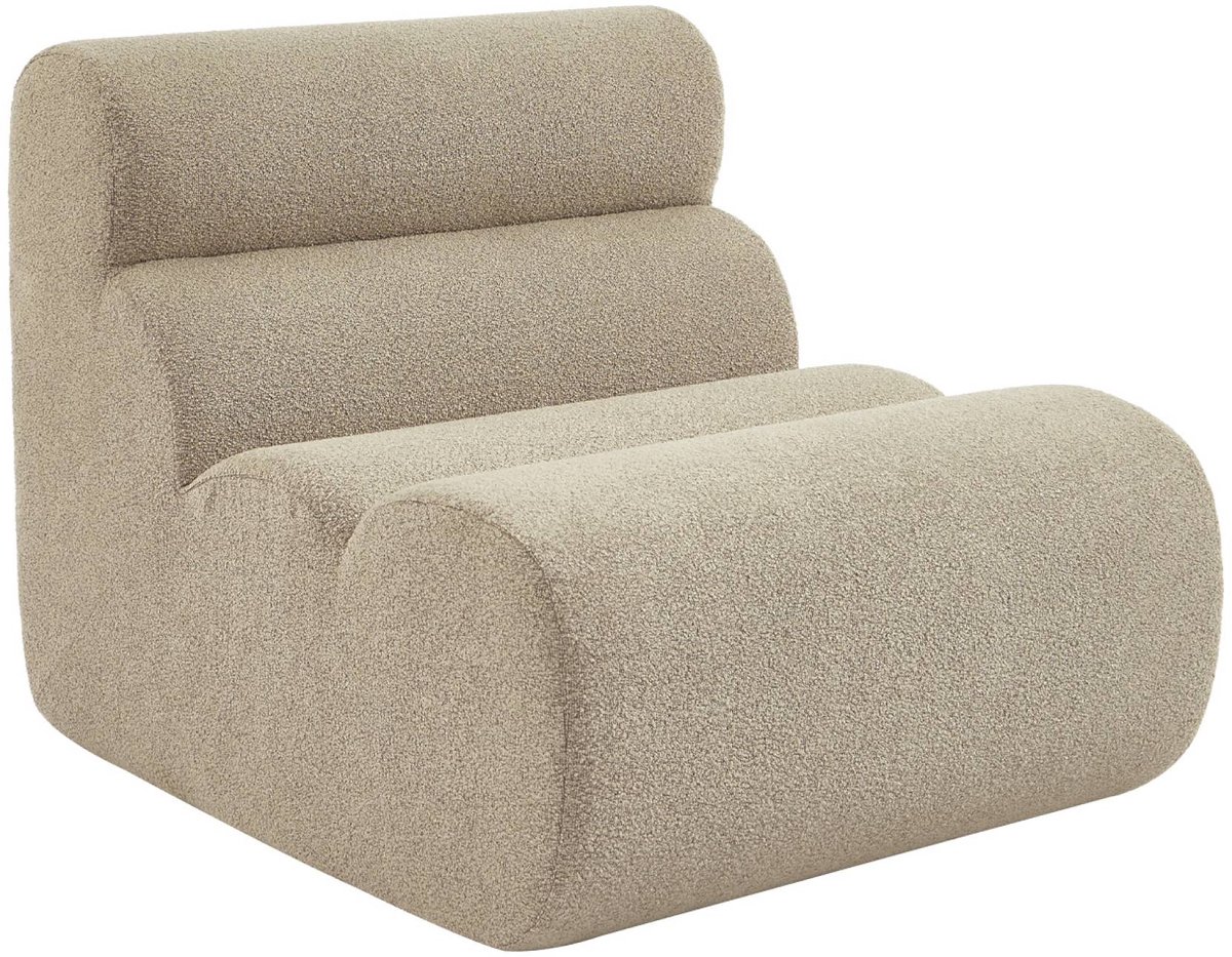 sweeek - Stoffen fauteuil getextureerde bouclé 1 zitplaats - nova