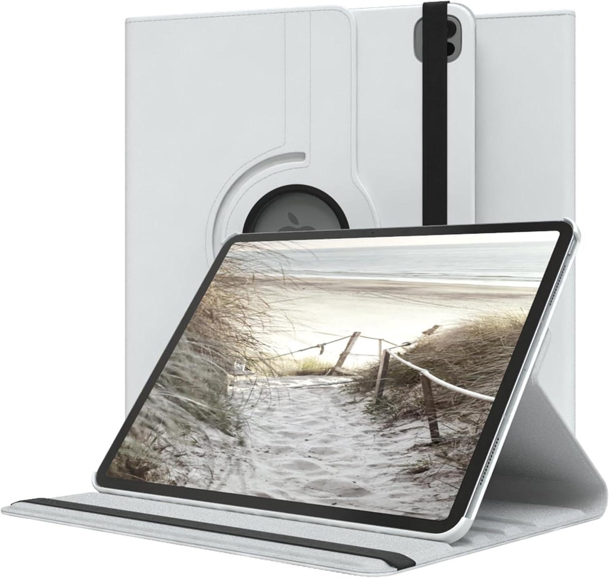 Tablet Beschermhoes - Smart Cover - Tablets Beschermen - 360 Graden Draaibaar - 13 Inch - Wit