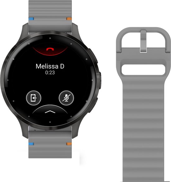 Just in case Siliconen Bandje Grijs voor Garmin Venu 3S / 4 41mm