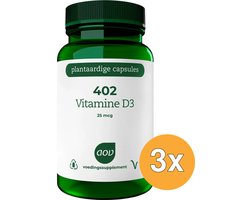 AOV 3x 402 Vitamine D3 25mcg (60 vega capsules)