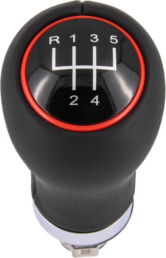 Versnellingspook - Schakelhendel - Auto Interieur - Plug & Play Installatie - 5 versnellingen - Zwart Rood — afbeelding 3