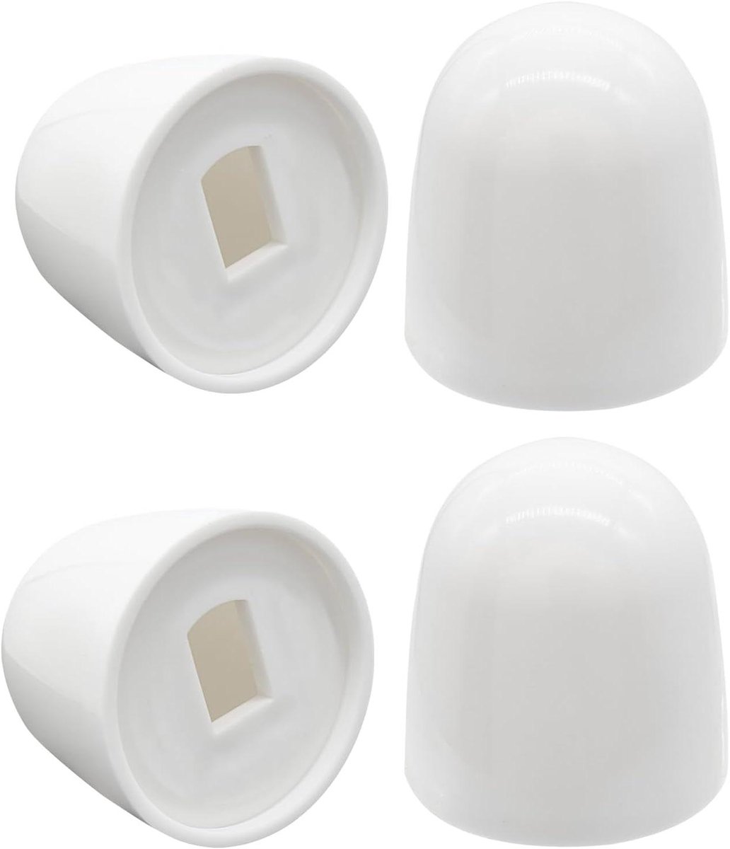 Toiletboutdoppen - Toiletkapjes - Toilet afwerking - Universele pasvorm - 4 sets 37mm - Wit