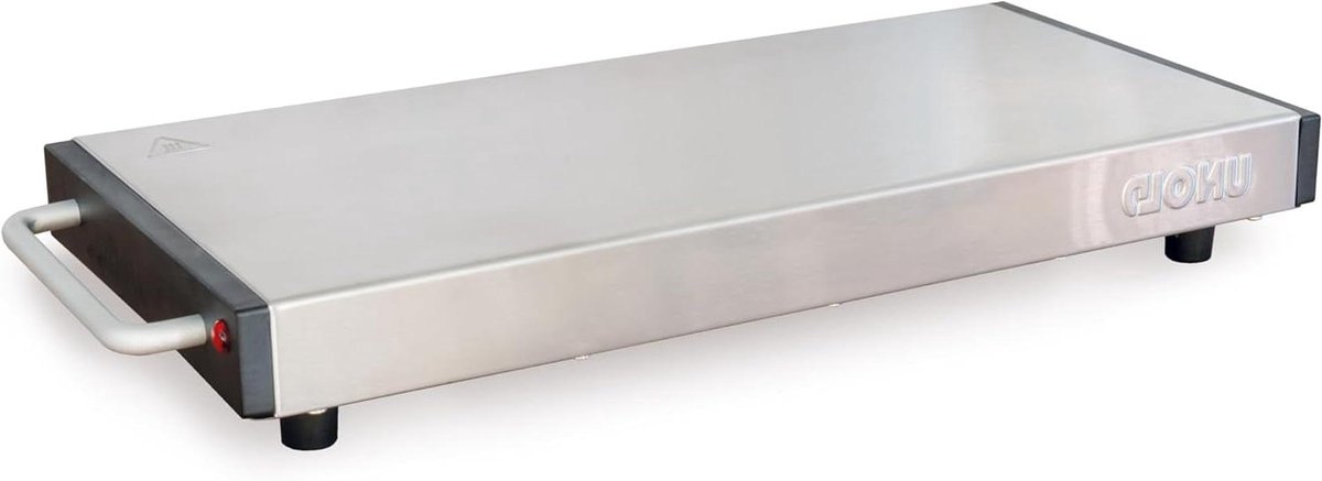 Warmhoudplaat - Draadloze Verwarmer - Eten warm houden - Keramisch warmtegeheugen - 48x20.5 cm - Zwart