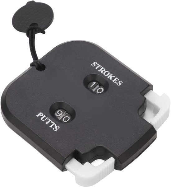 Dailygoods - Golfscoreteller - Mechanische Slagteller - Compact en Draagbaar - Zwart lichaam witte pers - Scoren in Stijl - Geschikt voor 2 Spelers van Dailygoods — afbeelding 3