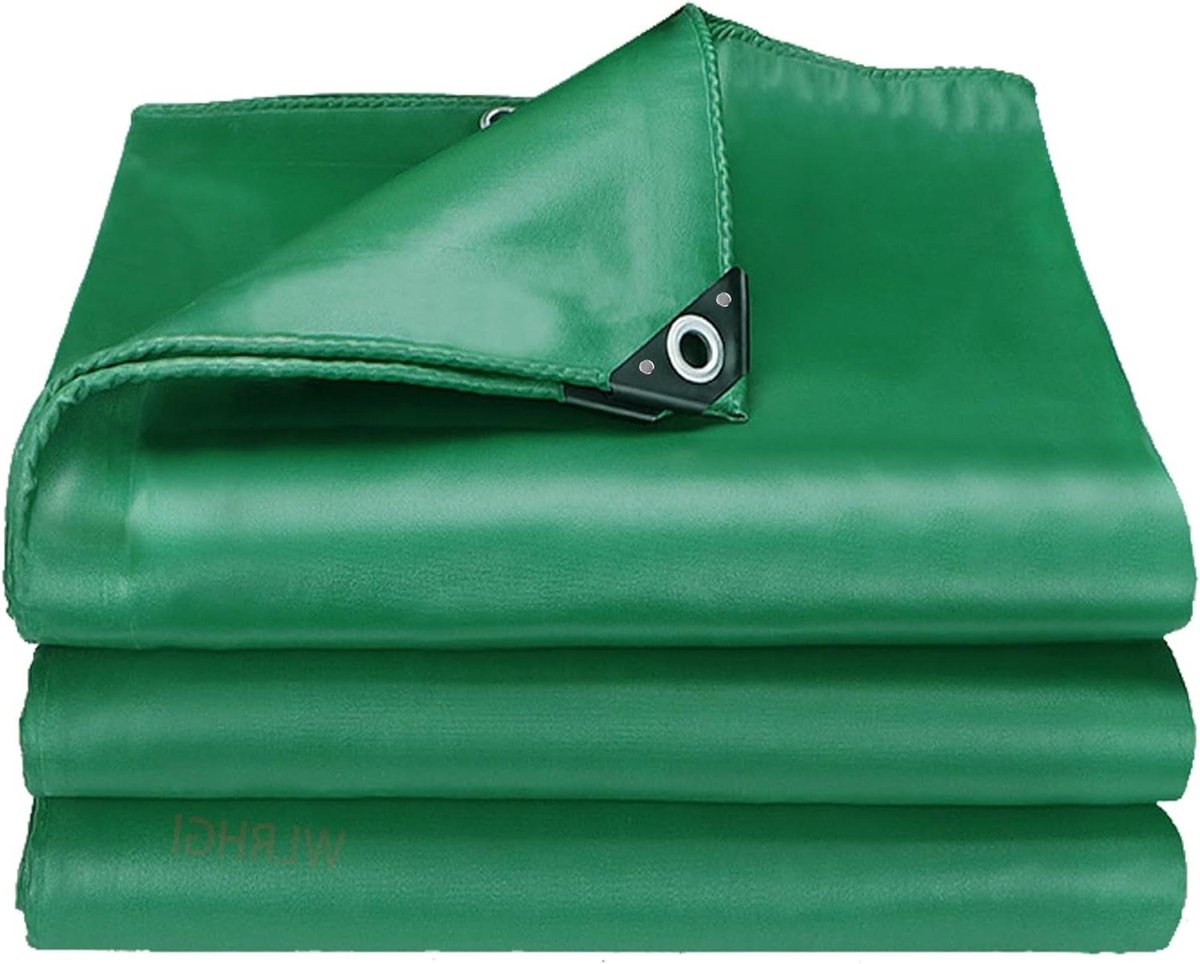 Dekzeil Waterdicht - Afdekzeil Tarp - Bescherming Buiten - Versterkte Randen Oogjes - 1 x 15.5 Meter - Groen