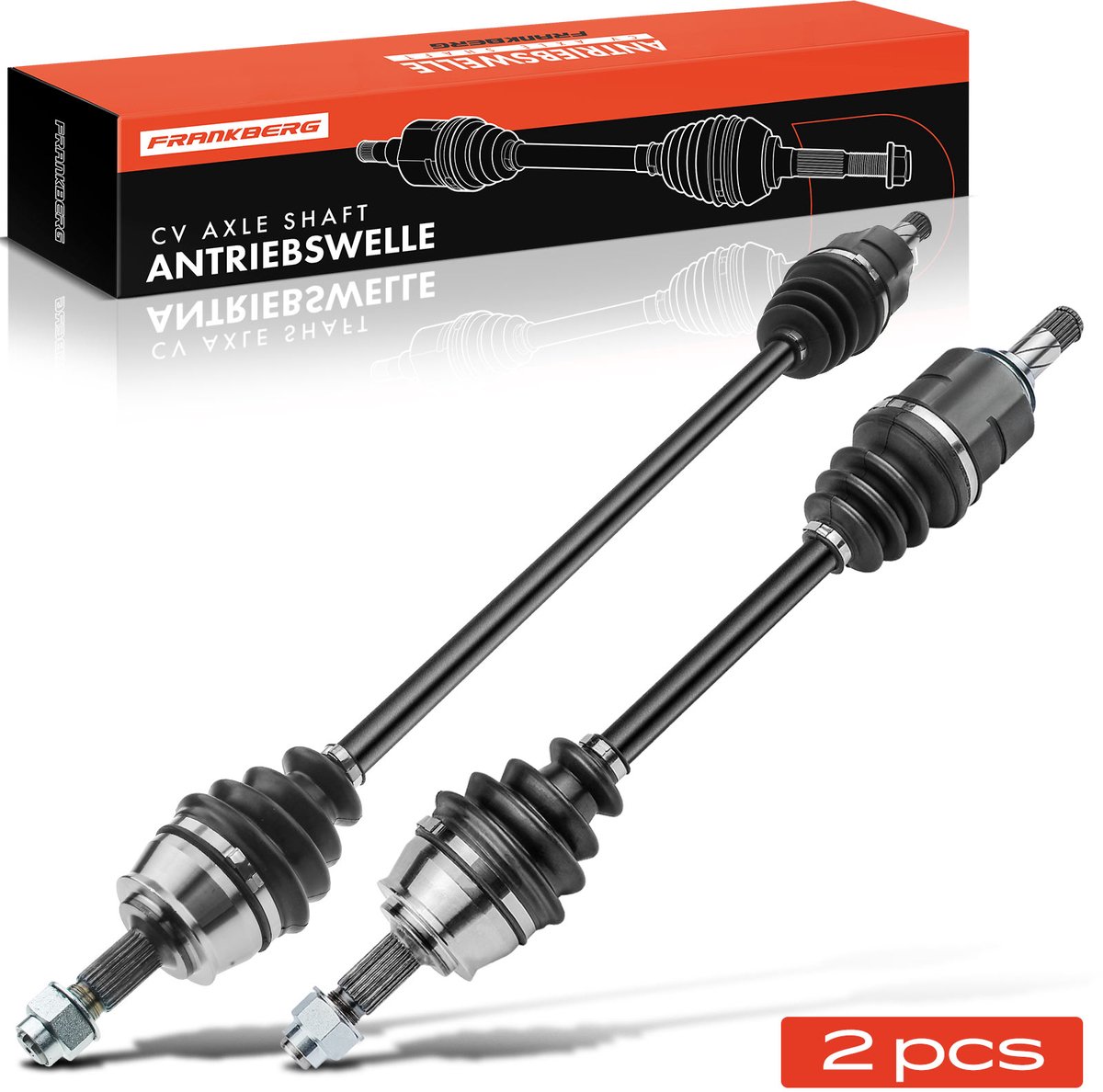 Frankberg 2x Aandrijfas Vooras voor Opel Adam M13 Corsa D S07 Corsa E