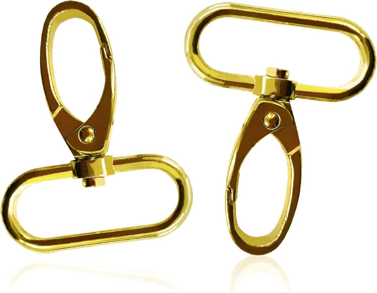 Tas haak gesp - Ketting gesp - Tassen bevestigen - Stevig metaal ontwerp - 25 mm - Goud