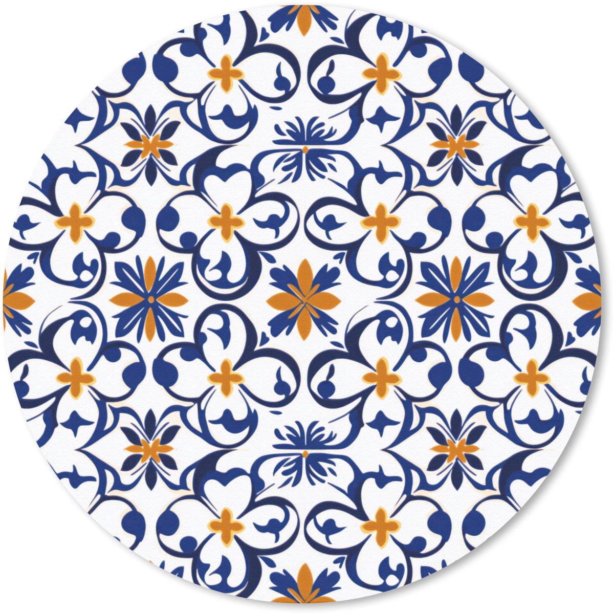 Muismat rond 50x50 cm - Mousepad Patroon - Modern - Kleurrijk - Ronde muismatten