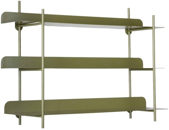 Present Time Wanddecoratie Riqueza Tres - Groen - 60x16x42cm - Modern