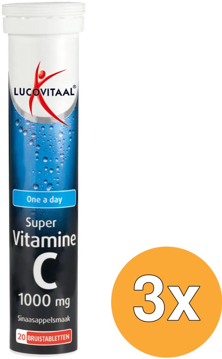 3x Lucovitaal Vitamine C 1000mg (20 bruistabletten)