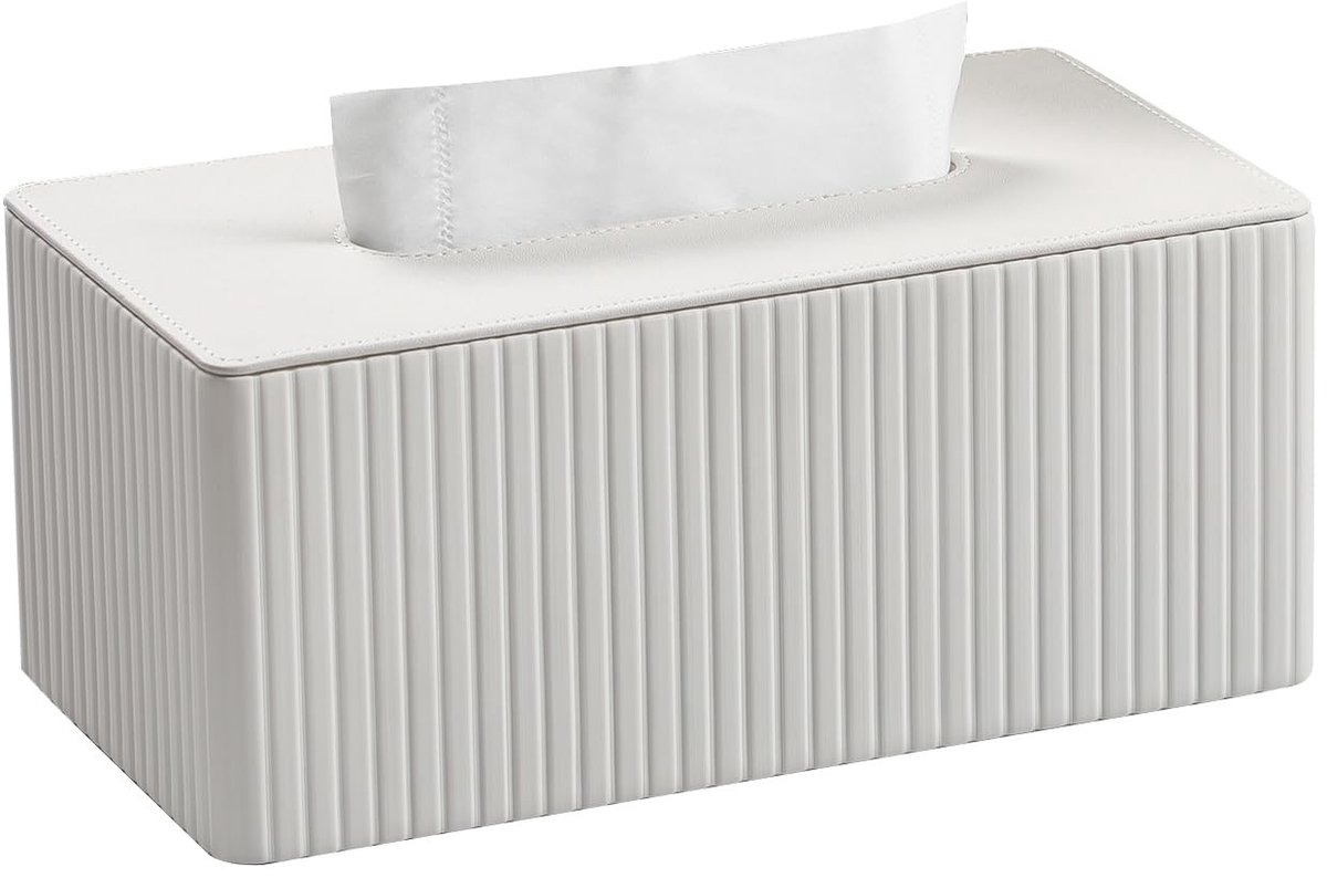Dailygoods- Zakdoekdispenser - PU-leer - Tissue Box - Rechthoekig - 25 x 14 x 12 cm - Voor kantoor/thuis - Elegante afwerking - Tissuebox