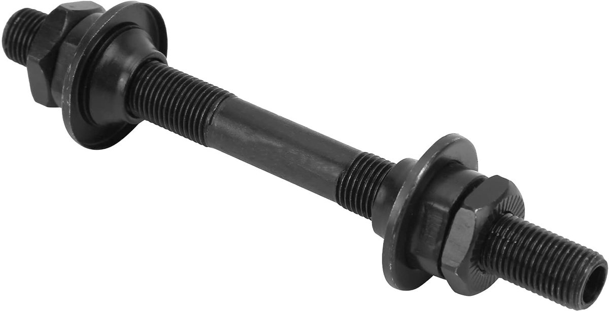 Dailygoods- Fietsas Staal - Snelspanner - Holle Naafas - Voorwielas - Geschikt voor Kogelnaven - Asdiameter 9,5 mm
