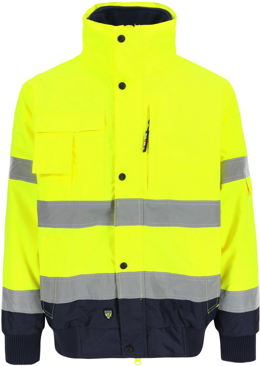 Herock Tarvos High Vis Fleecejas Heren – Klasse 3 – Wind- & Regenbescherming – Geel – Maat 3XL