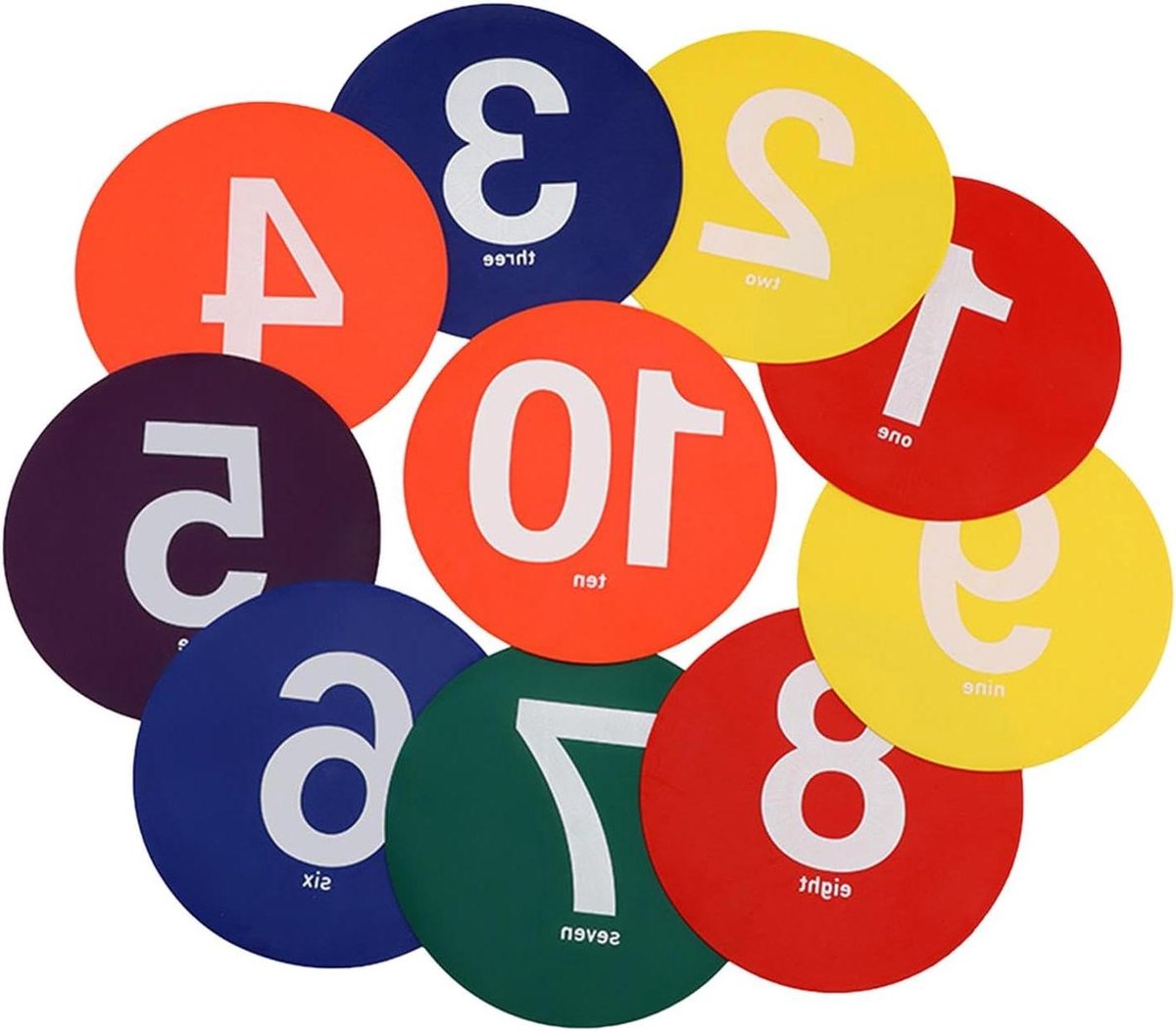 Voetbal Training Markers - Punt Kegels - Behendigheid Trainen - Genummerd Ontwerp - 10 Stuks - Meerdere Kleuren