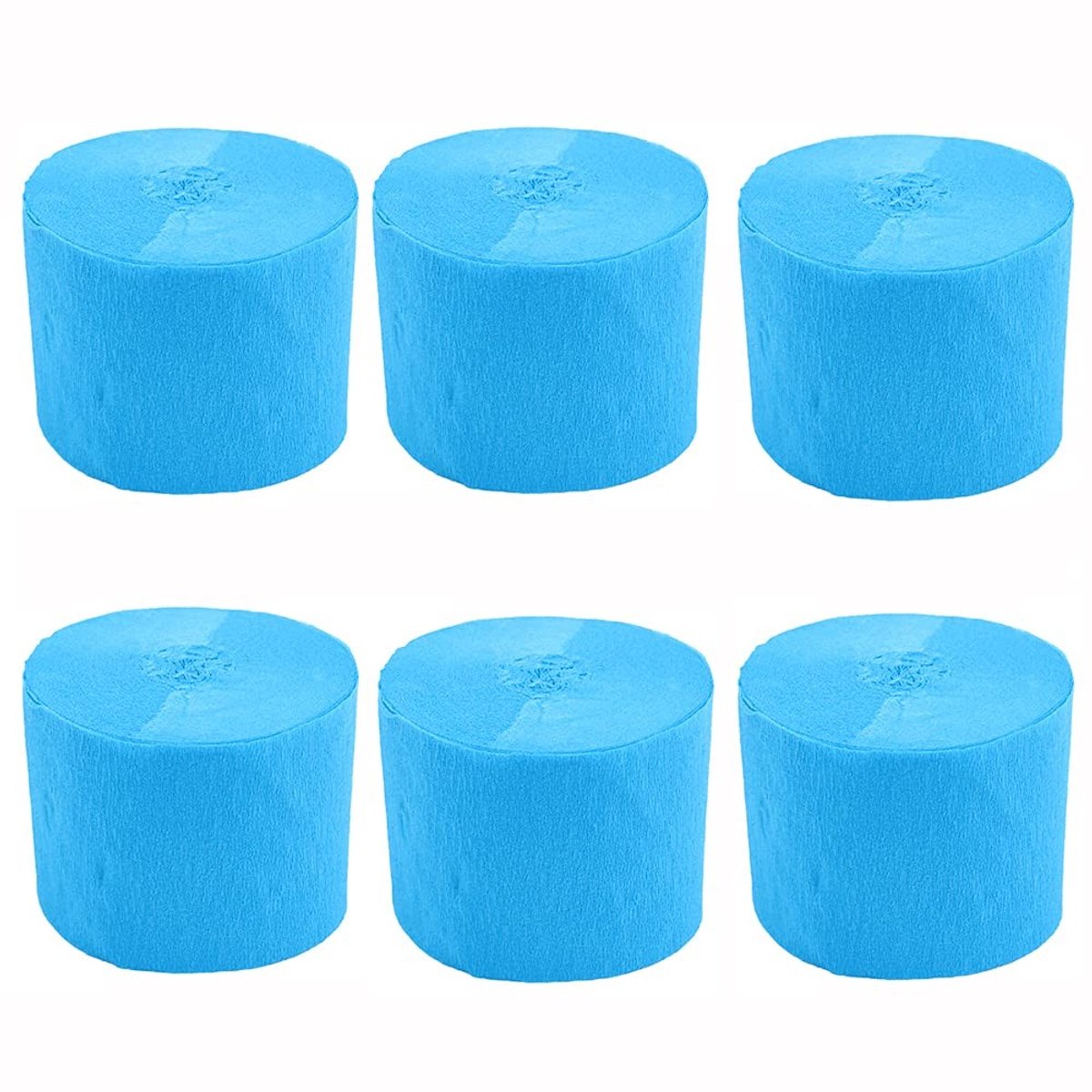 JHUBERS- Crêpepapier 6 Rollen 4,5 cm x 25 m - Feestversiering - Streamers - Achtergronddecoraties - Verjaardagsfeest - Bruiloft - Festivaldecoraties