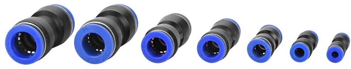 JHUBERS- Luchtlijn Connector 35 Stuks - Pneumatische Snelaansluitingen - Drukbestendig - Plastic - Diverse Aansluitdiameters - 360 Graden Rotatie - Pneumatische Fitting