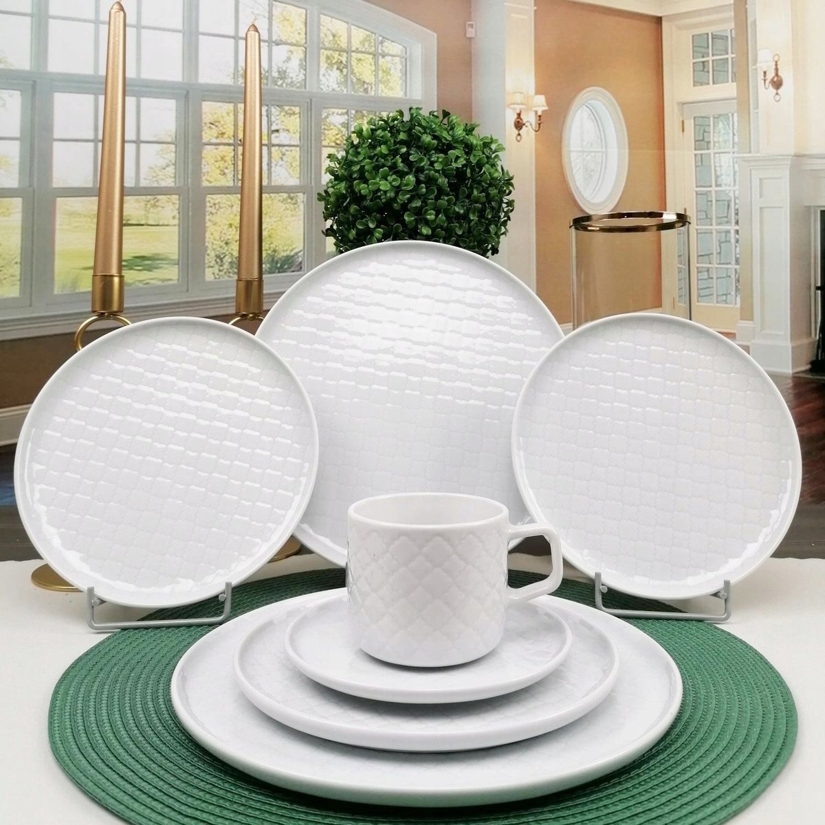 Lubiana Marrakesh Wit 60-delig Servies voor 12 personen