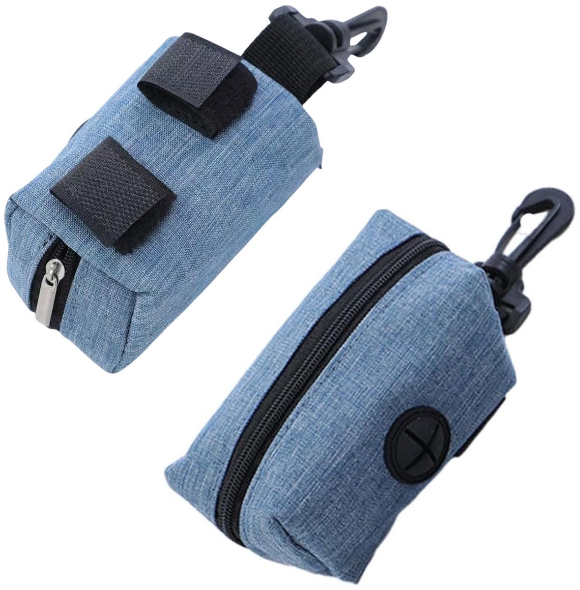 JHUBERS- Hondenpoepzakhouder 2 stuks - Draagbare Poepzakdispenser - Afvalzakhouder - 10 x 5 x 5 cm - Snelle Verwijdering Poepzakjes - Oxford-stof