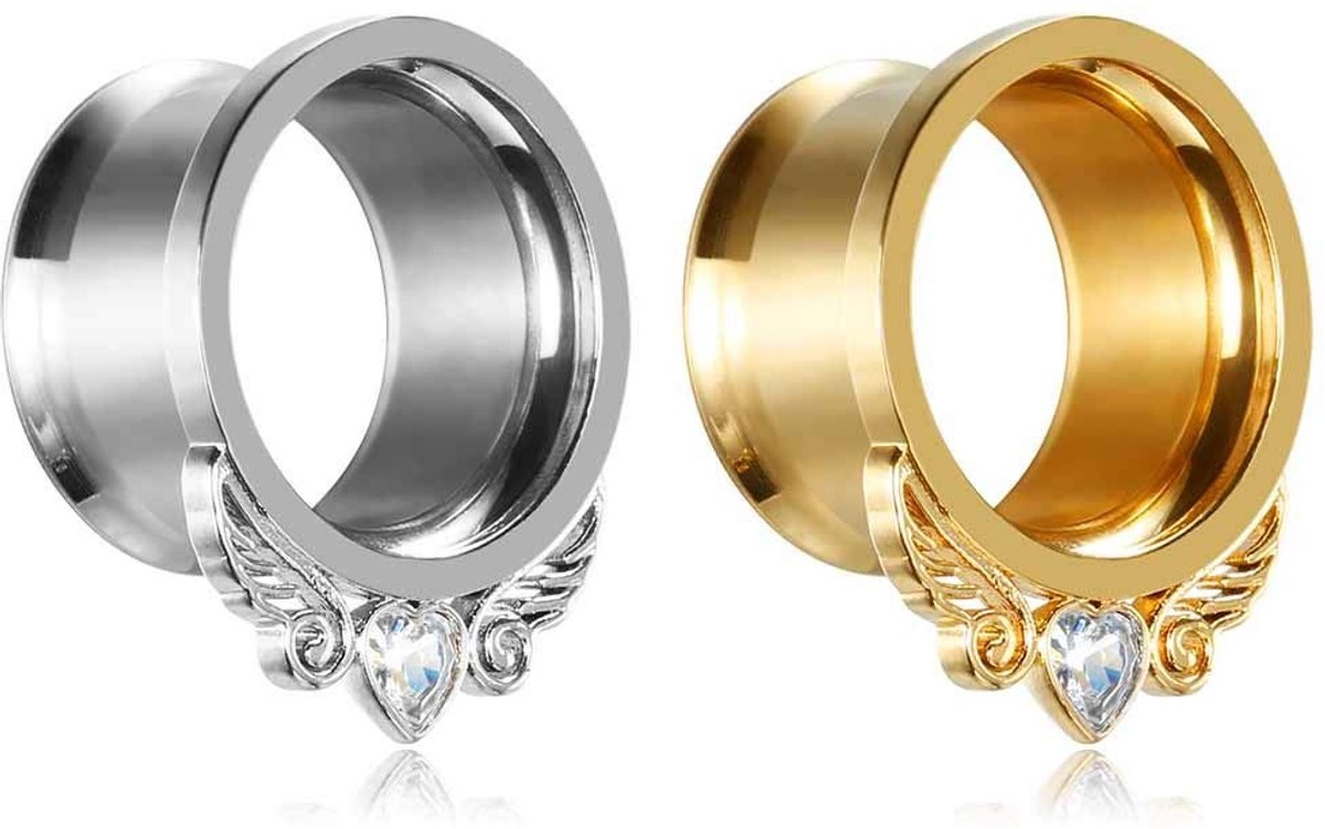 JHUBERS- Roestvrij Staal Oorstekers - Uniseks - Diverse Maten - Modieuze Piercingsieraden - Geschenkpakket - Hoogste Kwaliteit