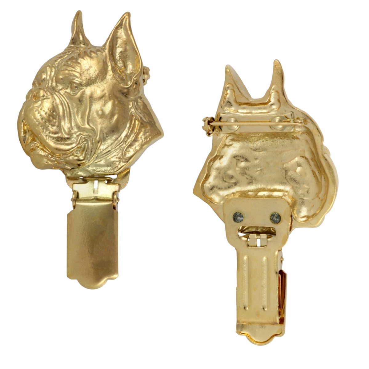 Gouden Boxer Brosche met Clip voor Startnummer - Perfect Cadeau