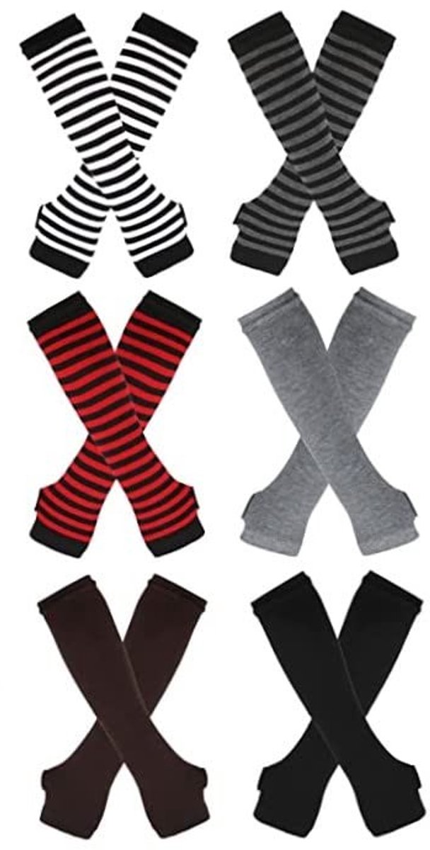 Dailygoods- Vingerloze Handschoenen - Lange Vingerloze Handschoenen - Rekbare Wanten - Gebreide Armwarmers - Polswarmers - Eén Maat