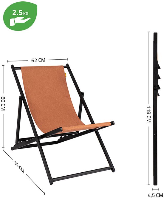 Bo-Camp - Industrial - Strandstoel - Culview - Clay van Merkloos — afbeelding 2