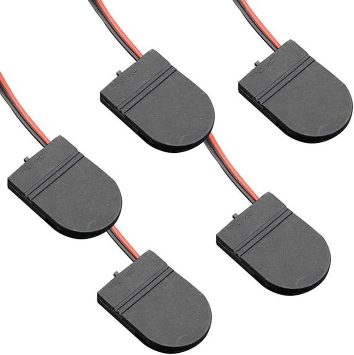Batterij Houders - Knoopcel Opbergers - Batterijen Organiseren - Stofvrije Bescherming - 5 Stuks - Transparant