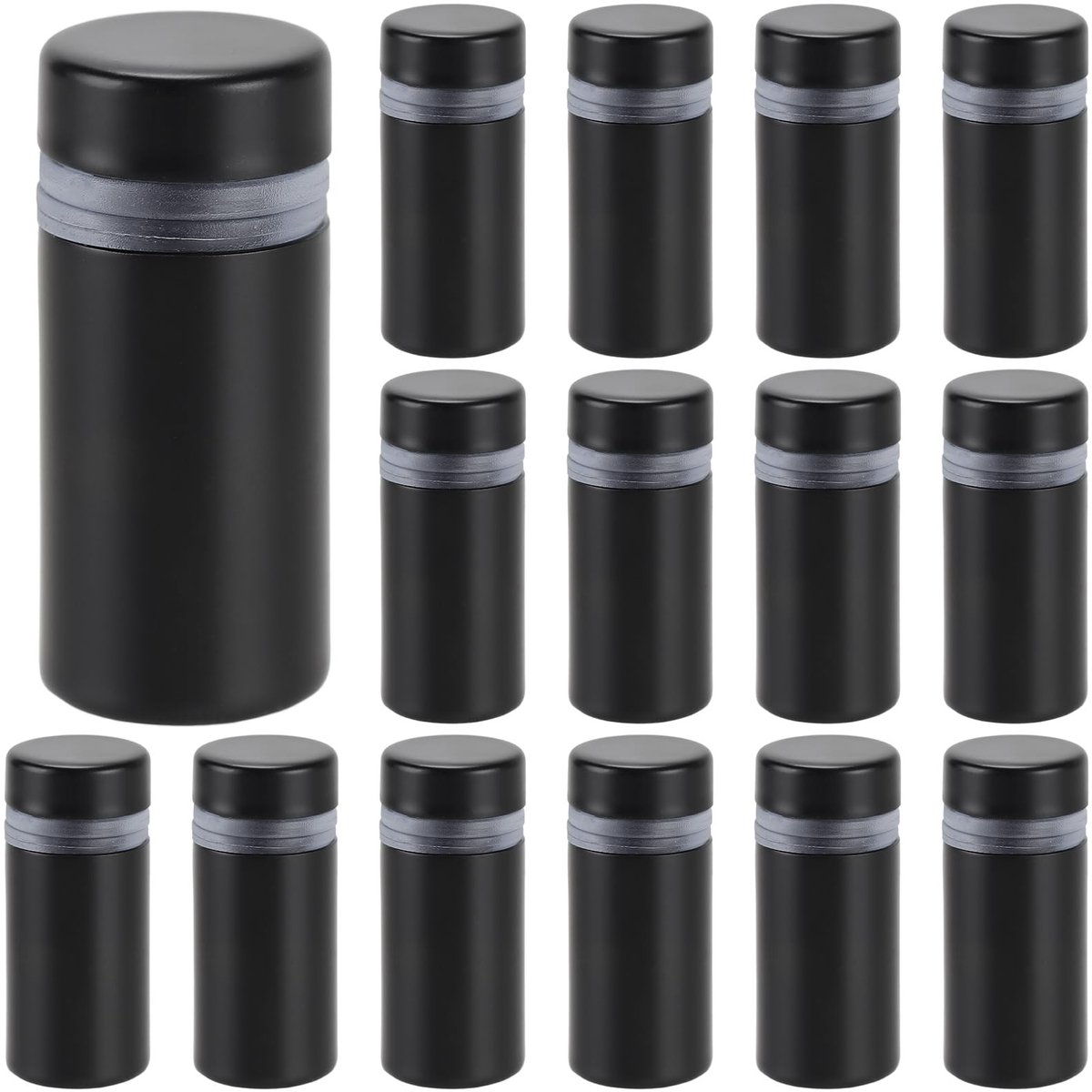 JHUBERS- Wandafstandhouders 15 Stuks - Wandmontage Beugel - Roestvrij Staal - Advertentienagels - 12 mm Diameter - 25 mm Basislengte - Signhouder