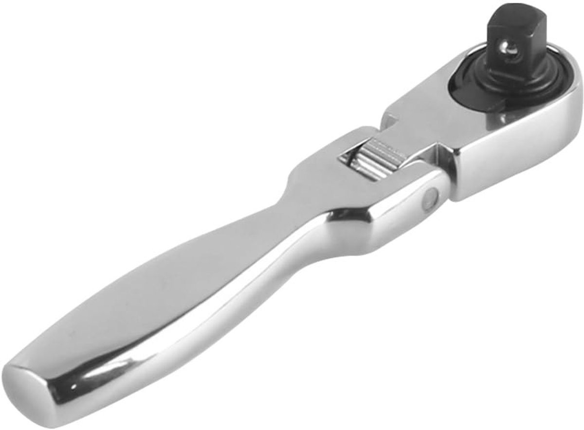 JHUBERS- Mini-ratel 72 tanden - Duurzaam koolstofstaal - Ergonomische handgreep - Flexibele kop - Compact formaat 93x20mm - Lichtgewicht 80g - Ratelsleutel
