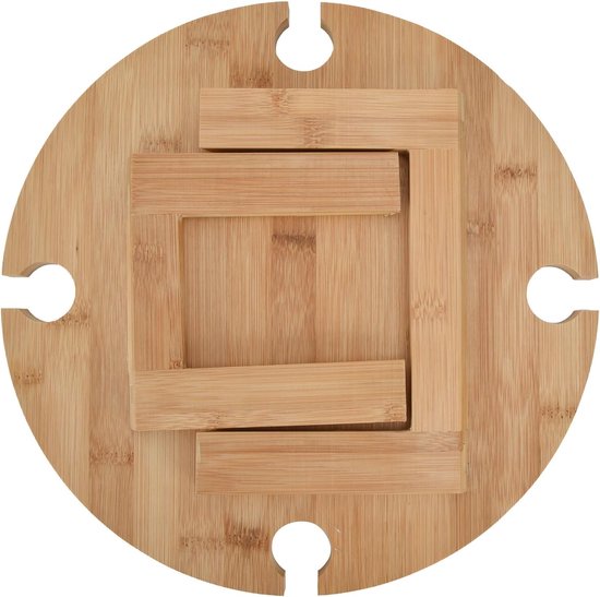 Outdoor Wijntafel Opvouwbare Draagbare Houten Picknicktafel Lage Picknicktafel met Wijnglas Houder voor Wandelen Camping Outdoor Diner van OutDoor — afbeelding 5