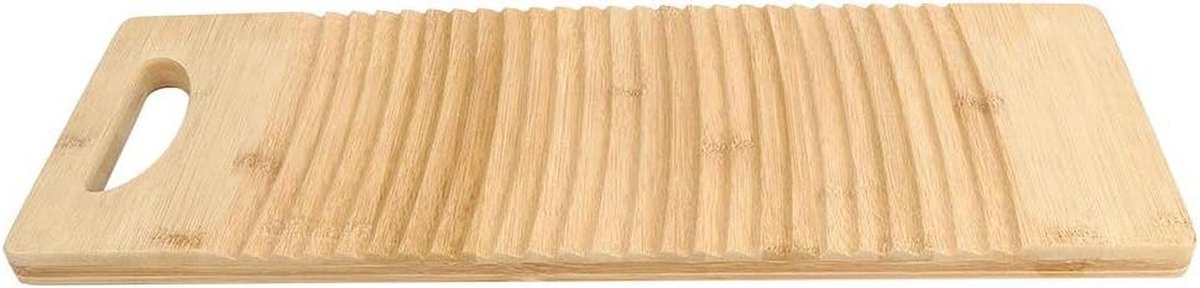 Waskrijt Hout - Kleding Reiniger - Handmatig Wassen - Golvende Lijnen - 50 cm Lengte - Natuurlijk